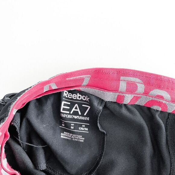 Reebok EA7 Emporio Armani Women's Drawstring Activewear Pants Black Medium - Picture 4 of 9